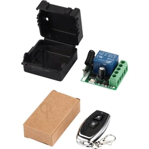 QIACHIP 433Mhz Universal Wireless Remote Control Switch DC 12V 1CH relay Receiver Module RF Transmitter 433 Mhz Remote Controls