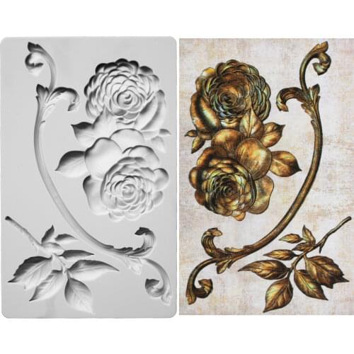 Victorian Rose Silicone Mold Fondant Mould Cake Decorating Tools Chocolate Gumpaste Molds, Sugarcraft, Kitchen Gadget