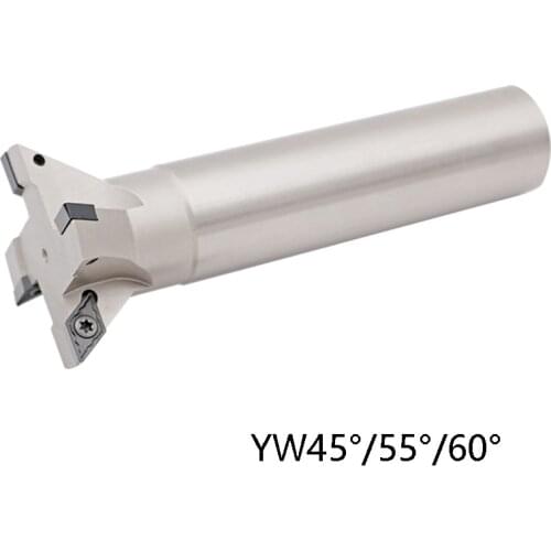 YW45 YW55 YW60 Degree Dovetail Groove Milling Cutters Straight shank CNC Center V Slotting Cutting DCMT07 DCMT11 Carbide Inserts