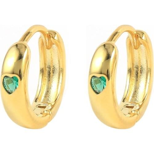 2021Colorful Geometric Zircon Round Earrings For Women 925 Sterling Silver Hoop Earring Huggie Circle Earring Jewelry Pendientes