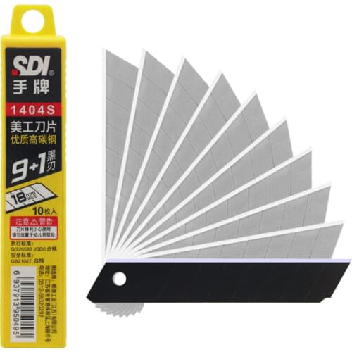 10pcs SDI 1404S 18mm High-carbon Steel Spare Blades for Utility Blades,Made in Tanwan