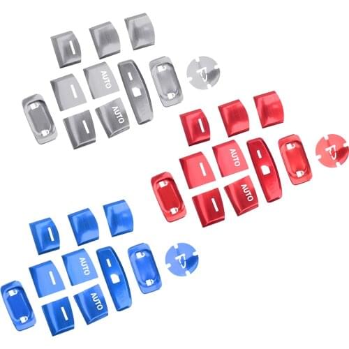 11pcs Car Door Window Lift Switch Sequin Lid Cover Trim Accessories Fit for Honda Civic 10th 2016 2017 2018 2019 2020