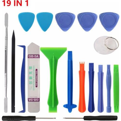 19 in 1 Opening Tool Screwdriver Set Metal Pry Bar Smartphone Disassemble Repair Tools Kit for iPhone Samsung Hand Tool Set