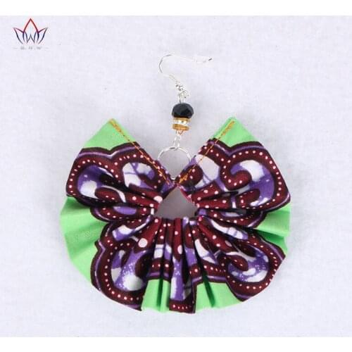 2020 African Knot Earrings Ankara Tribal Earring Summer Ethnic Earrings Jewellery Earcandy African Fabric Earrings WYB136