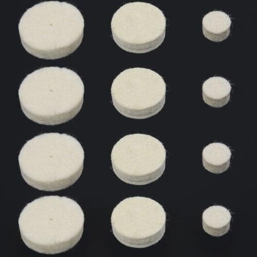 33pcs/Set 1/8 Inch Shank Wool Buffing Felt Polishing Rotary Wheel Round Bobs Soft Abrasive Tools For Drill Electric Grinder