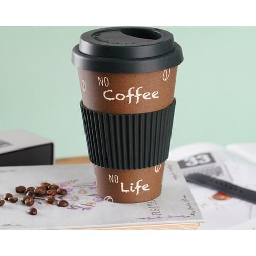 470ml Degradable Bamboo Fiber Water Bottle Cup Insulation Mug Coffee Cups Juice Water Cup Mug Tumblers Coffee Mug Drinking Cup