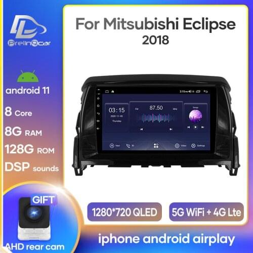 Prelingcar Android 10.0 For MITSUBISHI ECLIPSE 2018 Car Radio Multimedia Video Player GPS Navigation NO 2 din DVD Octa-Core DSP