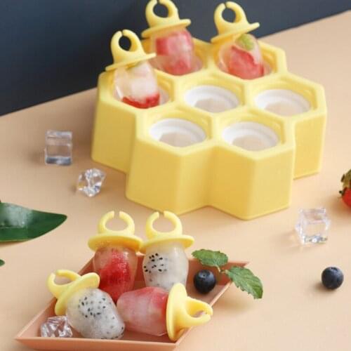 Ice Cream Mold with Geometric Appearance Design Durable Safe Convenient Washable Odourless Suit for Various Desserts GQ