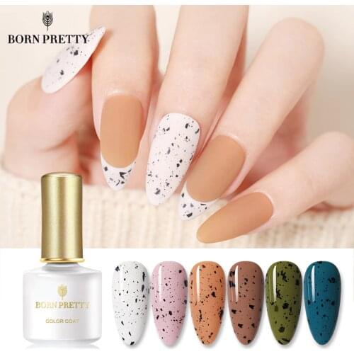 BORN PRETTY Nail Gel 6ml Eggshell Gel Nail Polish Transparent Gel & Special Black Material Nail Gel With Any Color Base