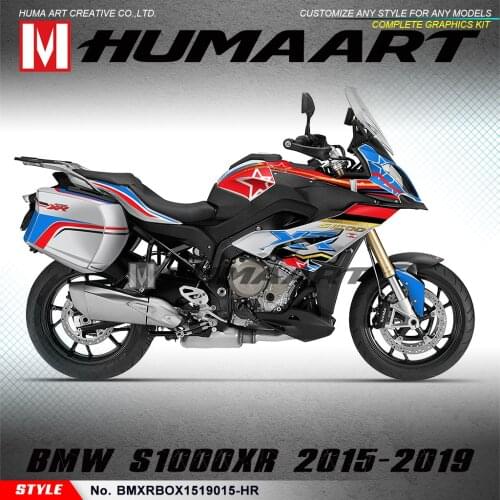 HUMAART Personalised Graphics Stickers Vinyl Wraps for S1000XR S1000 XR S 1000 XR 2015 2016 2017 2018 2019(BMXRBOX1519015-HR)