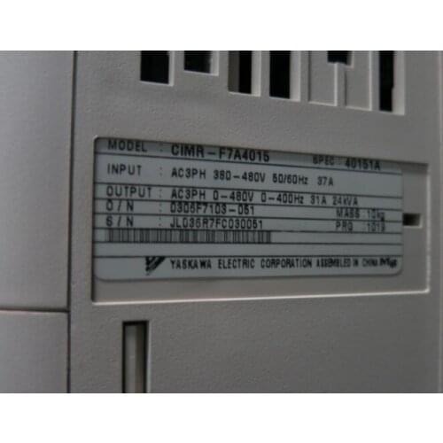 Inverter CIMR-F7A4015 15KW 380V, Used one , 90% appearance new , 3 months warranty , fastly shipping