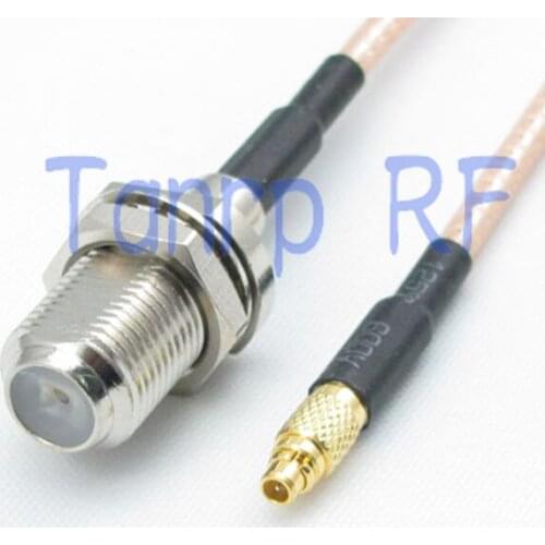 50CM Pigtail coaxial jumper cable RG316 extension cord 20in MMCX male plug to F female jack RF adapter connector
