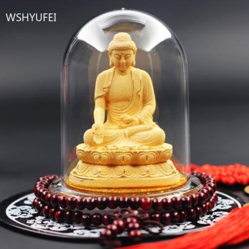Creativity Home Gilded Buddha Statue Ornaments Car Dashboard Auspicious Decoration Living Room Wine Cabinet Accessories