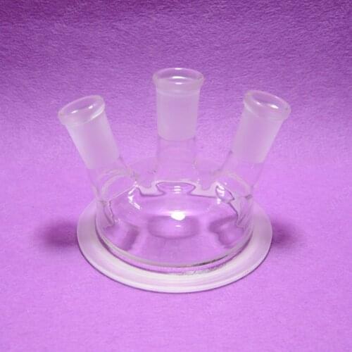 Lab glass three necks lid for the separately flask,150mm Outer diameter Flange