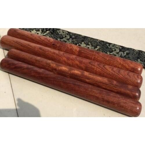 Rose wood tai chi ruler Wooden kung Fu training stick fitness rod Martial Arts health bar 42*4cm high quality
