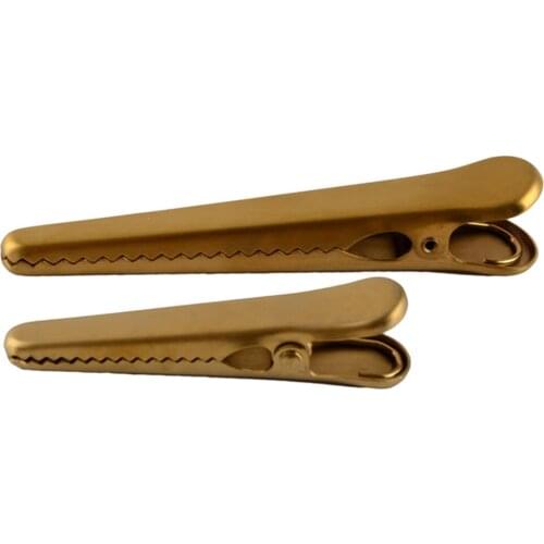 Metal Chip Bag Clips Large Golden Stainless Steel Air Tight Bag Clip Perfect for Kitchen Office Cereal Cookies Flour Sugar