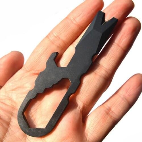 Multifunctional Multipurpose Multi Pocket Tool Crowbar Screwdriver Gadget Camp Hike Outdoor Mini Keyring key ring Keychain