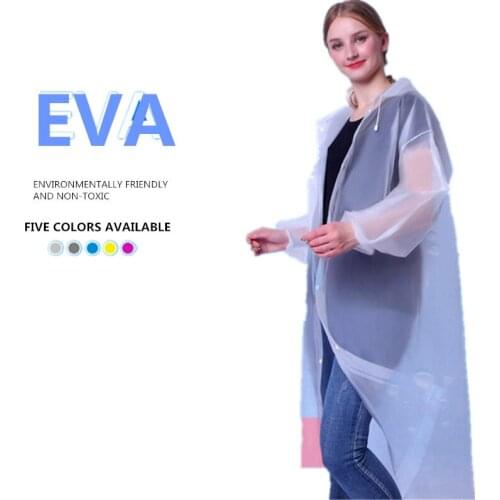 Non-disposable Thickening Adult Raincoat Outdoor Hiking Hiking Fishing Tourism EVA Fashion Lightweight Raincoat Rain Jacket
