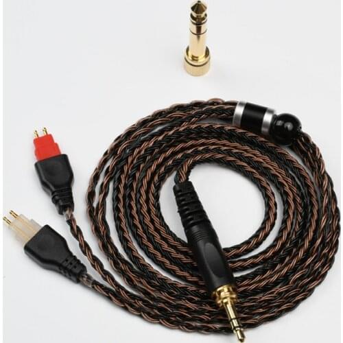 New 16 Core Single Crystal Copper Silver-Plated EarphoneUpgrade Replace Cable for Sennheiser HD600 HD650 Headphone Audio Cables