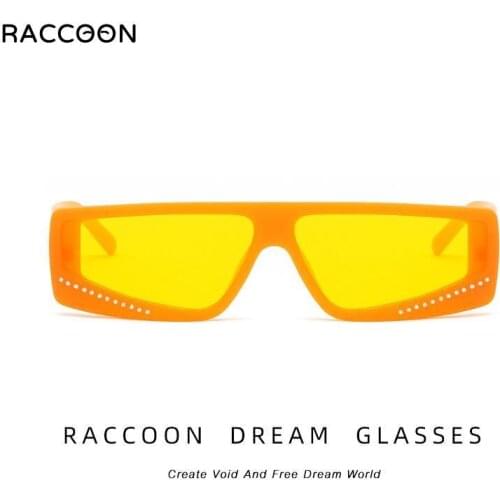 New Retro Square Rhinstone Sunglasses Women 2021 Luxury Brand Trendy Personality Jelly Color Vintage Sun Glasses Men Small Frame