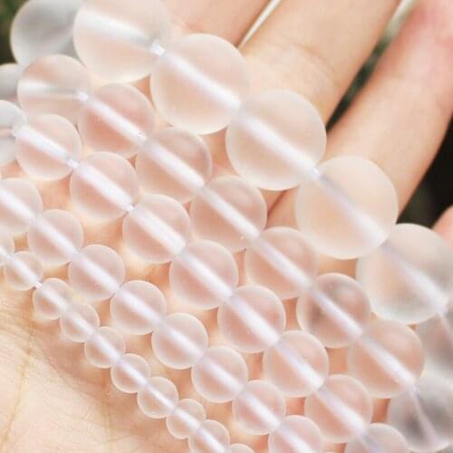 Wholesale Frost White Quartzs 4-16mm Round Loose Beads 15"BeadsFor DIY Jewelry Making !We provide mixed wholesale for all items