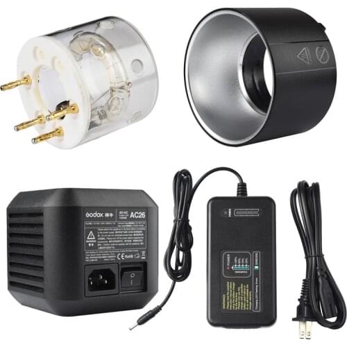 Godox Original 600w Spare Flash Tube / AD-R9 Standard Reflector /C26 Battery Charger /AC26 AC Power Adapter for Witstro AD600Pro