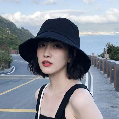 2021 New Women Girls Bucket Hats Small Face Summer Wide Brim Outdoor Sun Protection Packable Fisherman Caps
