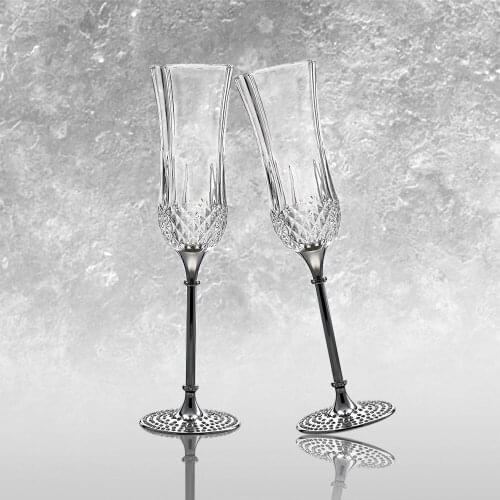 2pc/set Wedding Glasses Personalized Champagne Flutes Crystalline Party Toasting Glass Goblet Crystal Engrave Anniversary