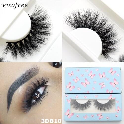 Visofree Makeup Eyelashes 3D Mink Lashes Fluffy Soft Wispy Volume Natural long Cross False Eyelashes Eye Lashes Reusable Eyelash