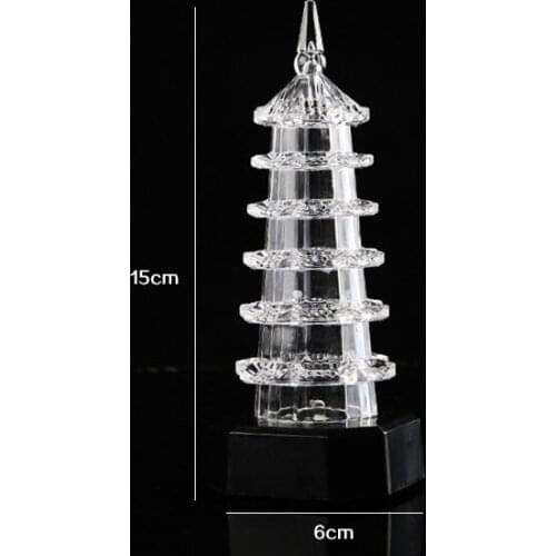 Romantic glow transparent toy Colour And Exquisite Romantic Glow Transparent Crystal Acrylic Pagoda Coasts A Light Unisex Movie