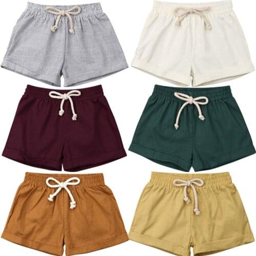Spring Summer Baby Girl Boy Shorts New Candy Colored Kids Girl Shorts Baby High Waist Big PP Pants Toddler Girl Shorts 0-3T