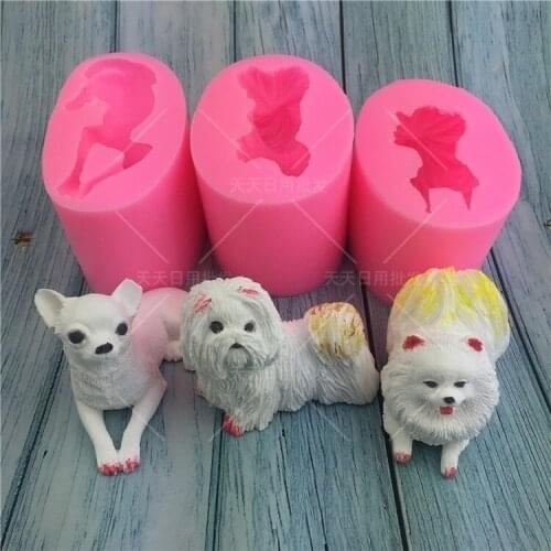 Dog Silicone Mold Cake Decorating Tools Safe-resin clay chocolate fondant Flexible Baking Mold