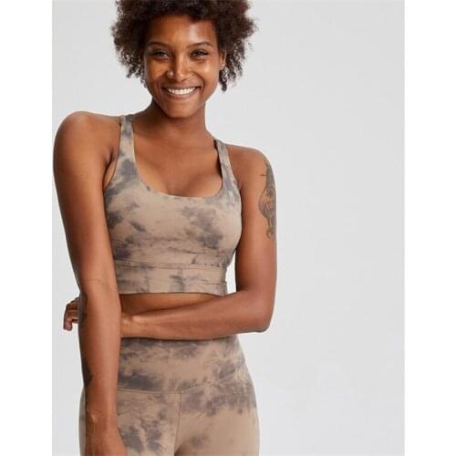 Naked-feel Fabric Double Straps Athletic Sport Bras Top Women Push Up Padded Gym Yoga Fitness Crop Tops Brassiere