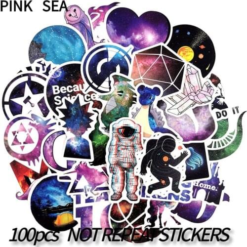 10/30/50/100Pcs/set Cartoon Galaxy Starry Sky Waterproof Stickers For Scrapbook Skateboard Snowboard Laptop Luggage Motorcycle