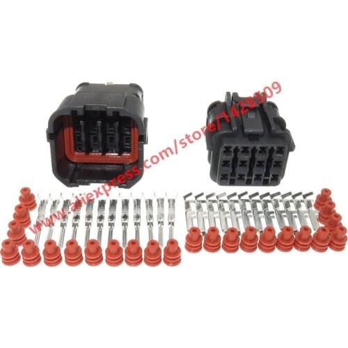 5 Sets 12 Pin Excavator Auto Accelerator Pedal Motor Harness Connector Female Male Waterproof Plug MG640348 MG610346-5