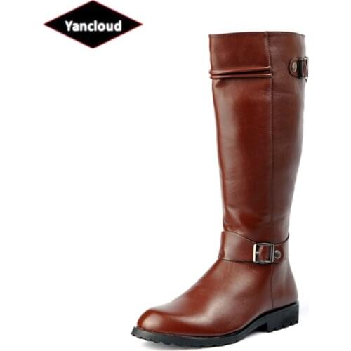 YanCloud Men's Motorcycle Boots