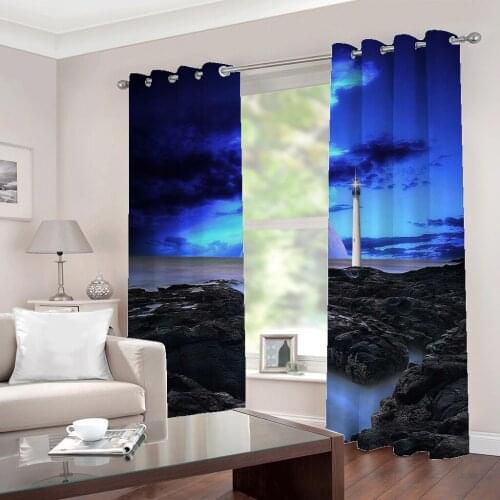 Customizable any size Photo curtain 3D stereoscopic living room bedroom universe stars sky night earth Drapes Home Decor