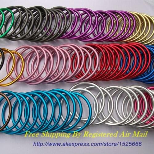 Free Shipping 10pcs/5pairs 3" Large Size Safety Aluminium Ring Baby Sling Made of Strong Aluminium Variety of Colours