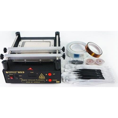 220V GORDAK 853 Constant Temperature Preheating Stations Heating Platform BGA Rework Stations With Tools Kit For Bga Repairing