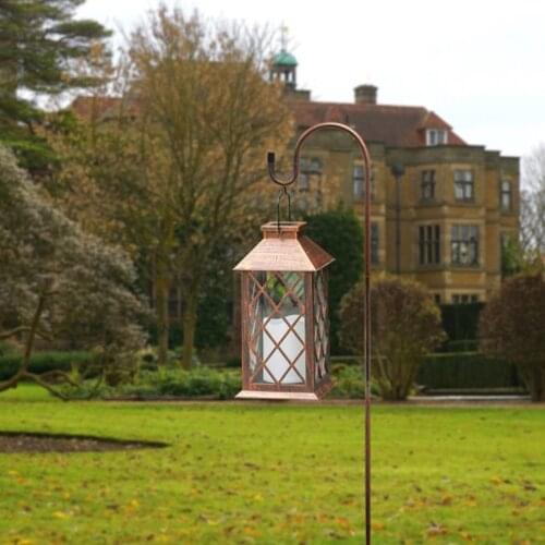 4pcs Brown Shepherd Hook Handicraft Hook Outdoor Garden Ground Insertion Iron Rod Rust Resistant Steel Hanging Hook famous