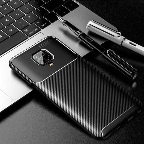 For Xiaomi Redmi Note 9S 9 S Case Carbon Fiber Silicone Bumper Soft TPU Protector Cover for Redmi Note 9 Pro Max Phone Cases