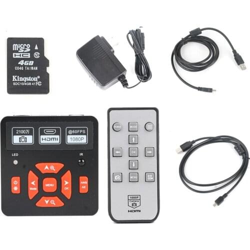 HD 1080p HDMI Digital Industry Microscope Camera 21MP 1/2.33" 60F/S Industry Video Microscope Camera With 8G TF Card