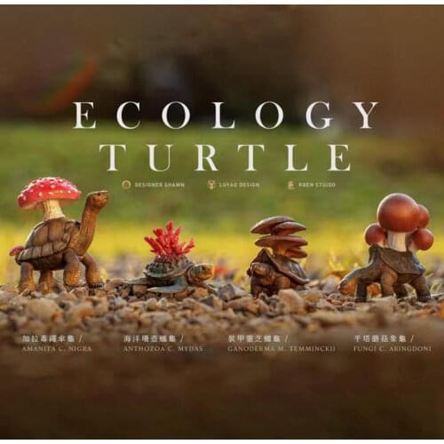 Pre-sale Blind Box Round Create Ecological Turtle Hand Model Mushroom Coral Fantasy Animal Ornaments Twist Eggs Home Accessories
