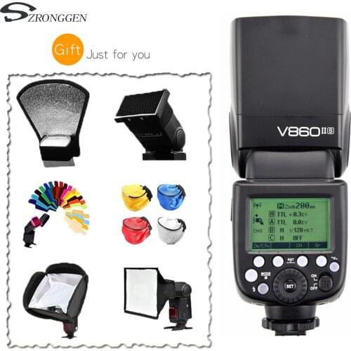 Godox Ving V860II V860II-S/N/C/F/O E-TTL HSS 1/8000 Li-ion Battery Speedlite Flash for Sony Nikon Canon Olympus Fujifilm +Gifts
