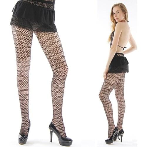 2019 Hot Fashion Women Sexy Black Fishnet Pattern Jacquard Leg Stockings Pantyhose Tights 27 (20111)