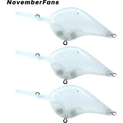 NovemberFans 10pcs/lot 9cm 9.5g Unpainted Crankbait Wobblers Deep Water Crank Blank Lures Hard Fishing Tackle Baits