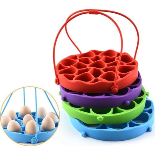 Egg Steaming Tray Stand Pressure Cooker Sling For Instant Pot Multifunctional Silicone Egg Steamer Rack Insulation Pad