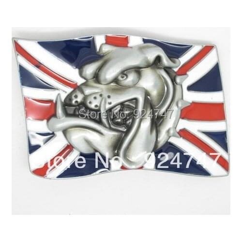 English Flag with Bulldog Belt Buckle