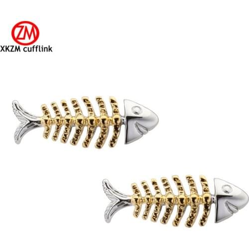 Luxury Men silvery golden fish Cufflinks High Quality Lawyer Groom Wedding Cufflinks For Mens Shirt Cuff Links French Jewelry