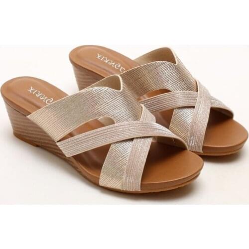 Beach Sandals Womens High Heels Shoes Sexy Lady Girls 2021 Summer Fashion Wedges Pumps Outdoor Slippers For Woman Shoes